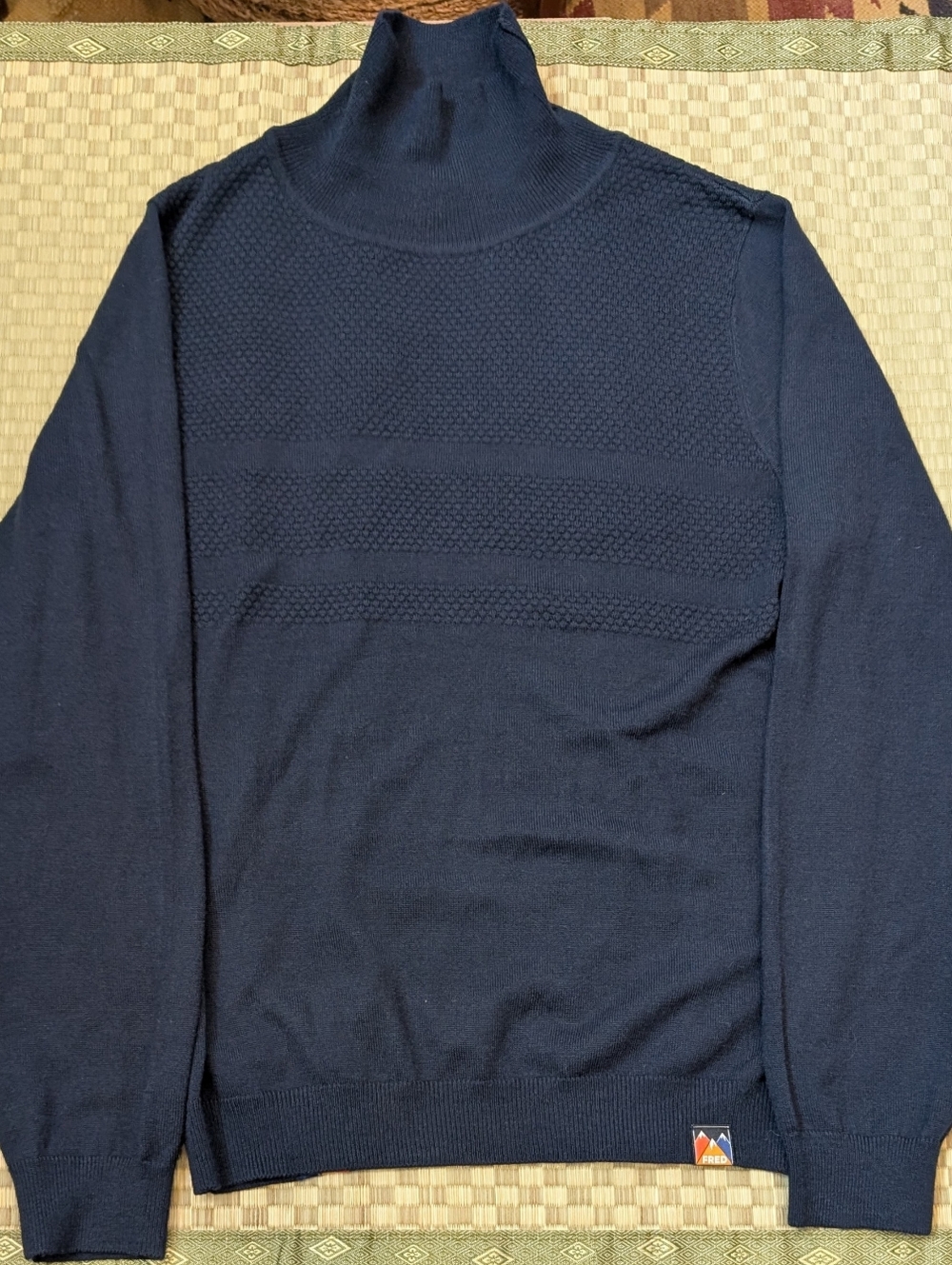 A Fish Named Fred Knit Turtleneck Merino Wool Blend Sweater Men's Size Large